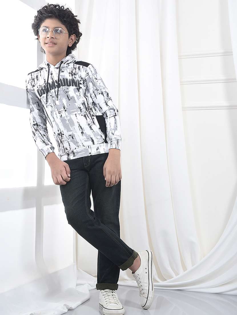 boys printed long sleeve hooded sweatshirt - 22102237 -  Standard Image - 6