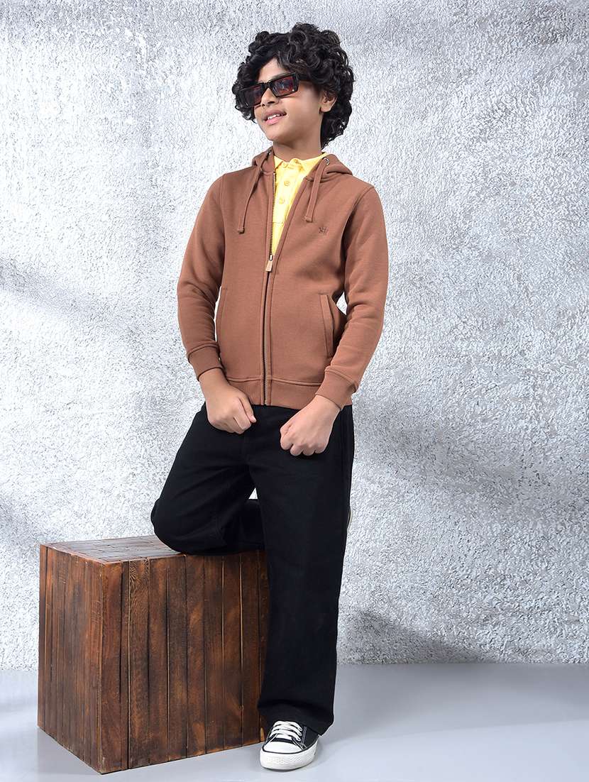 boys solid long sleeve hooded sweatshirt - 22102245 -  Standard Image - 6