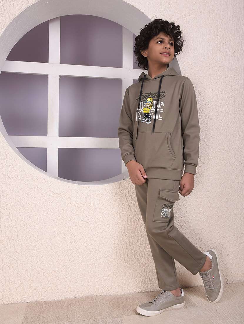 boys printed long sleeve hooded sweatshirt - 22102248 -  Standard Image - 4