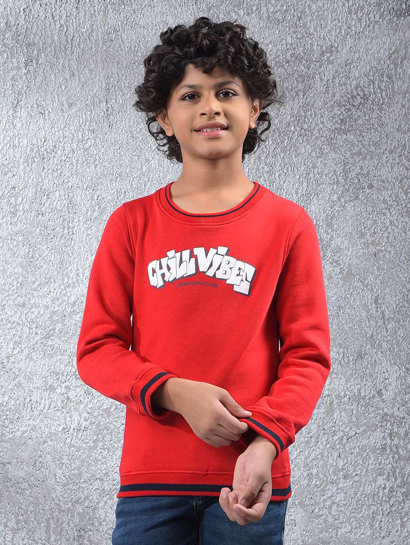 boys printed long sleeve sweatshirt