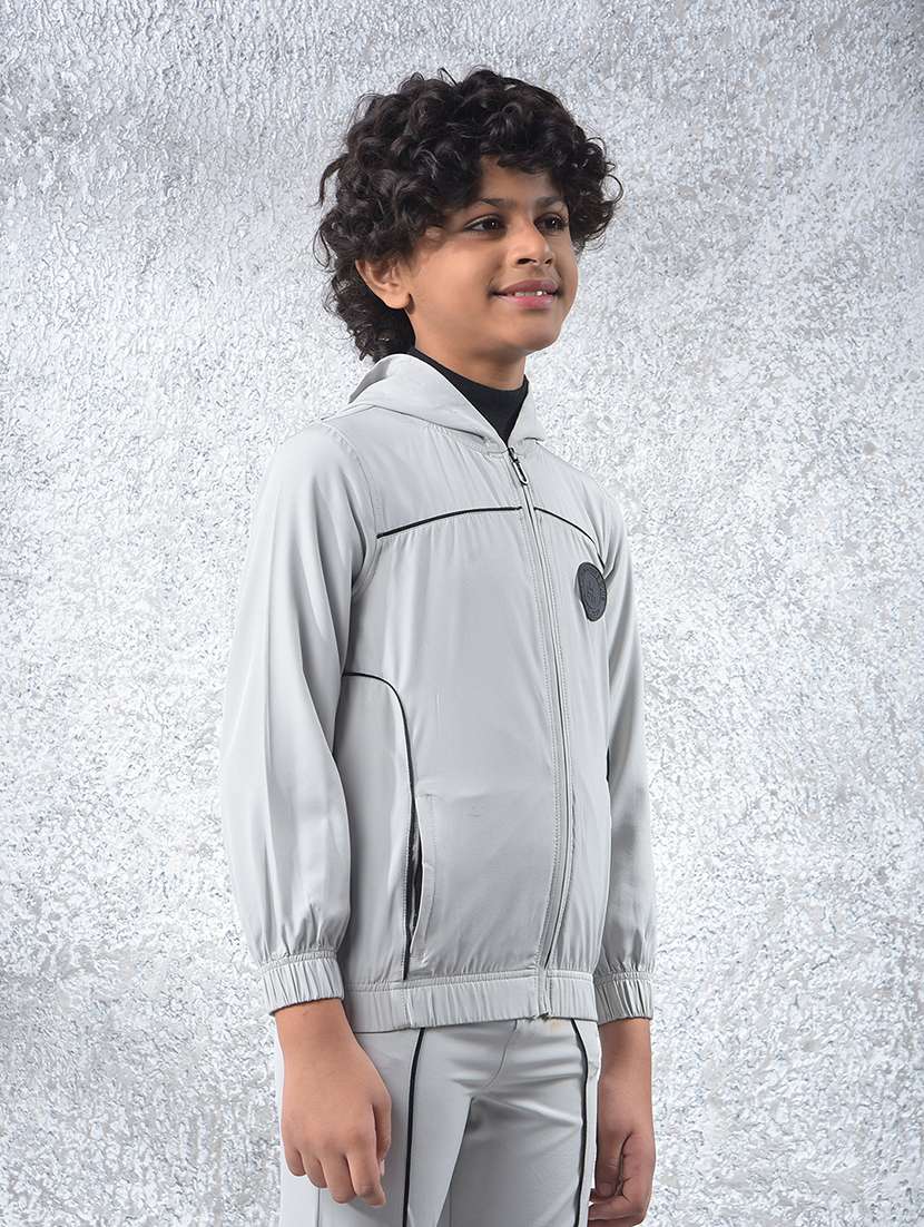 boys solid long sleeve hooded sweatshirt - 22102282 -  Standard Image - 4