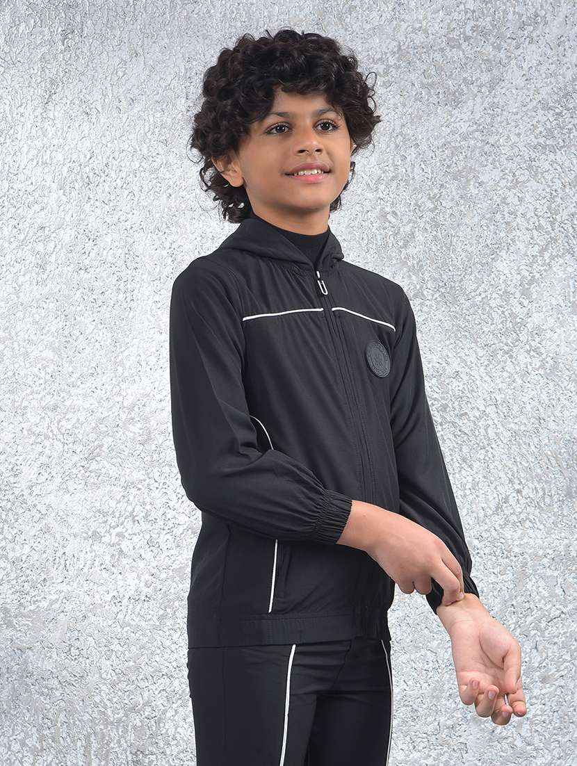 black polyester plain sweatshirt - 22102283 -  Standard Image - 4