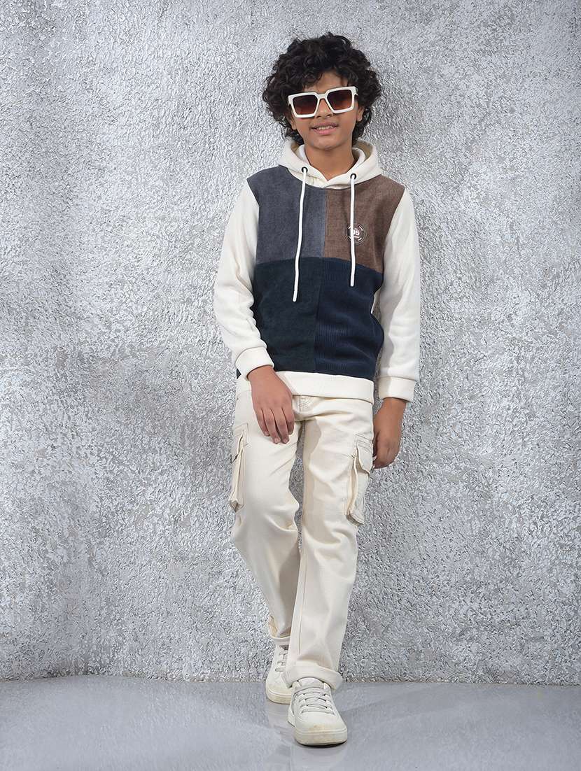 boys color block long sleeve hooded sweatshirt - 22102284 -  Standard Image - 6