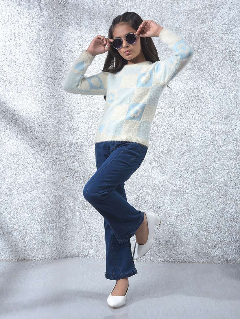 girls self designed long sleeve sweater - 22102398 -  Standard Image - 4