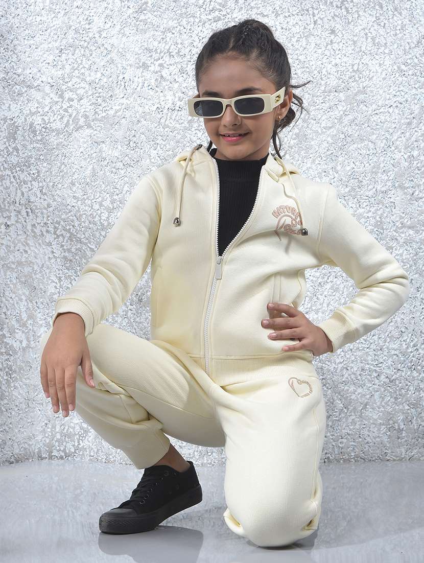 girls solid long sleeve hooded sweatshirt - 22102405 -  Standard Image - 4