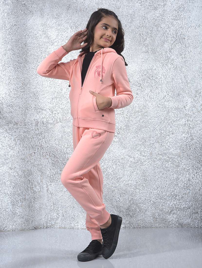 girls solid long sleeve hooded sweatshirt - 22102407 -  Standard Image - 6