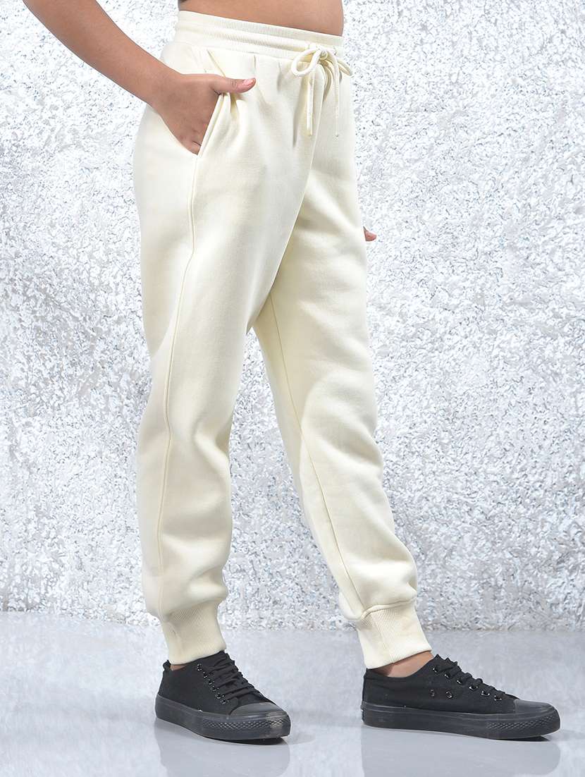 girls solid mid rise jogger - 22102417 -  Standard Image - 1