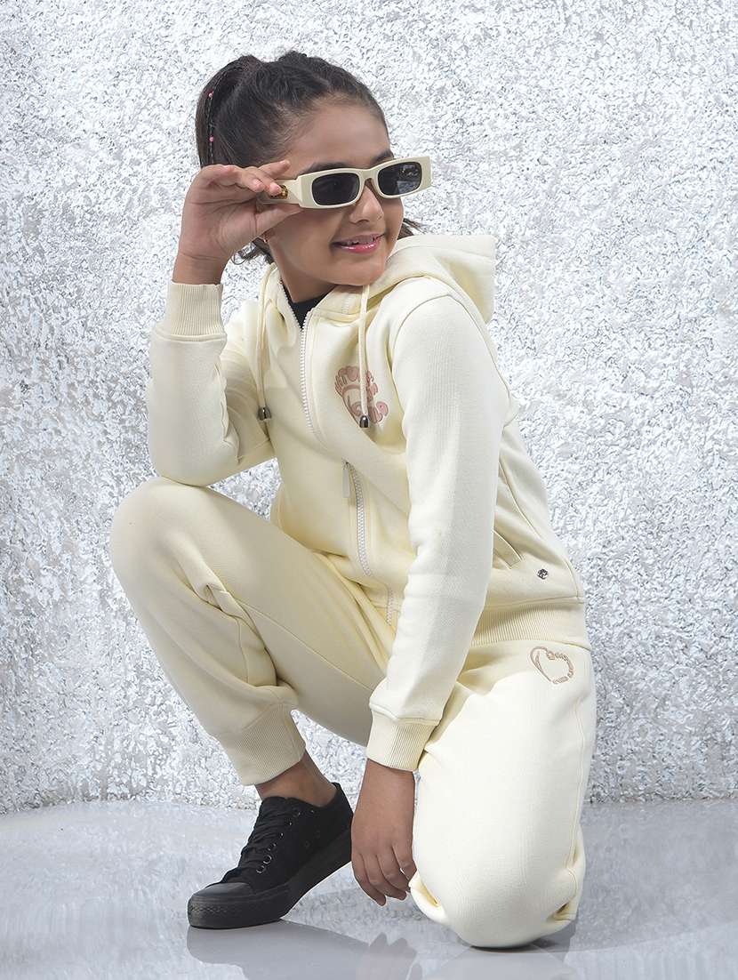 girls solid mid rise jogger - 22102417 -  Standard Image - 4