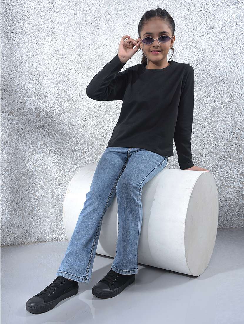girls solid long sleeve sweatshirt - 22102421 - Standard Image - 4