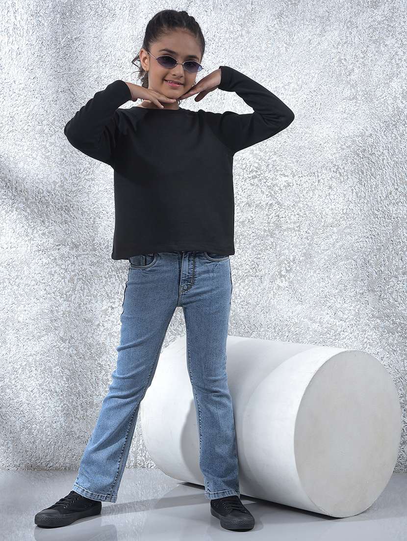 girls solid long sleeve sweatshirt - 22102421 - Standard Image - 6