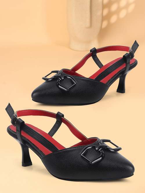 women solid back strap kitten heel  - 22102638 -  Standard Image - 0