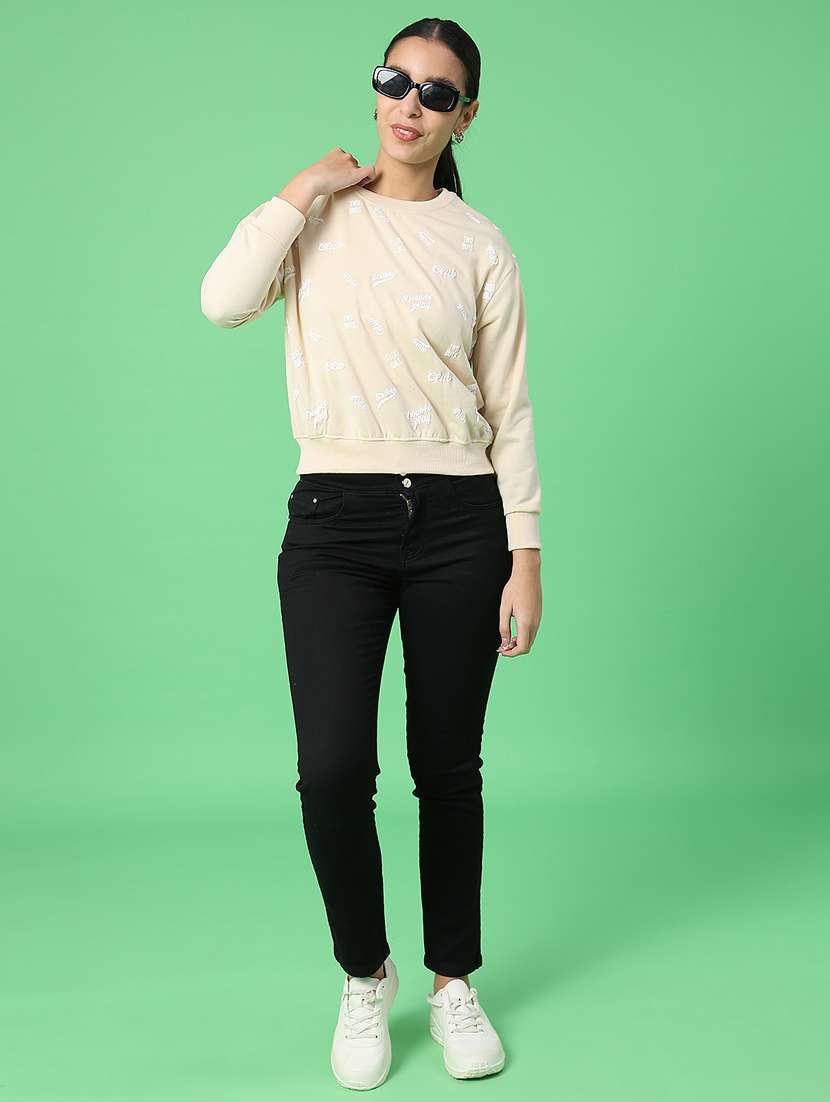 women printed long sleeve sweatshirt - 22102740 -  Standard Image - 4