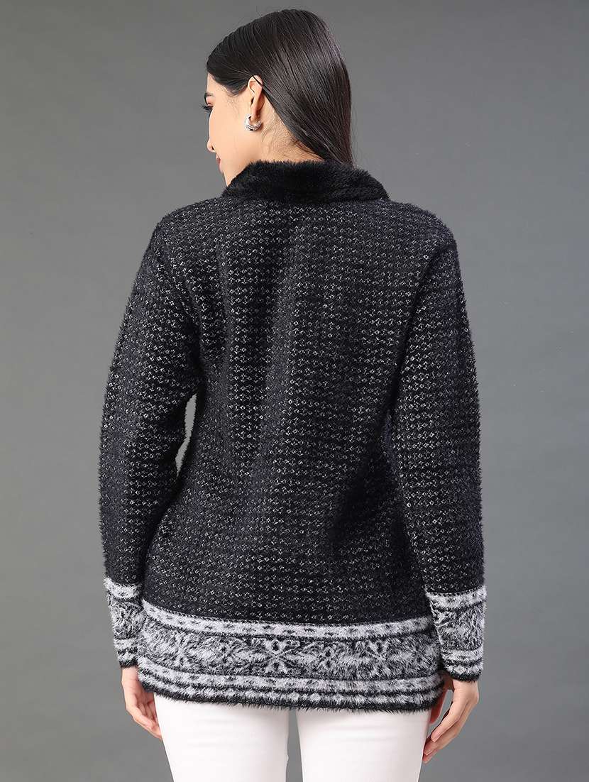 women self design long sleeve cardigan - 22102751 -  Standard Image - 4