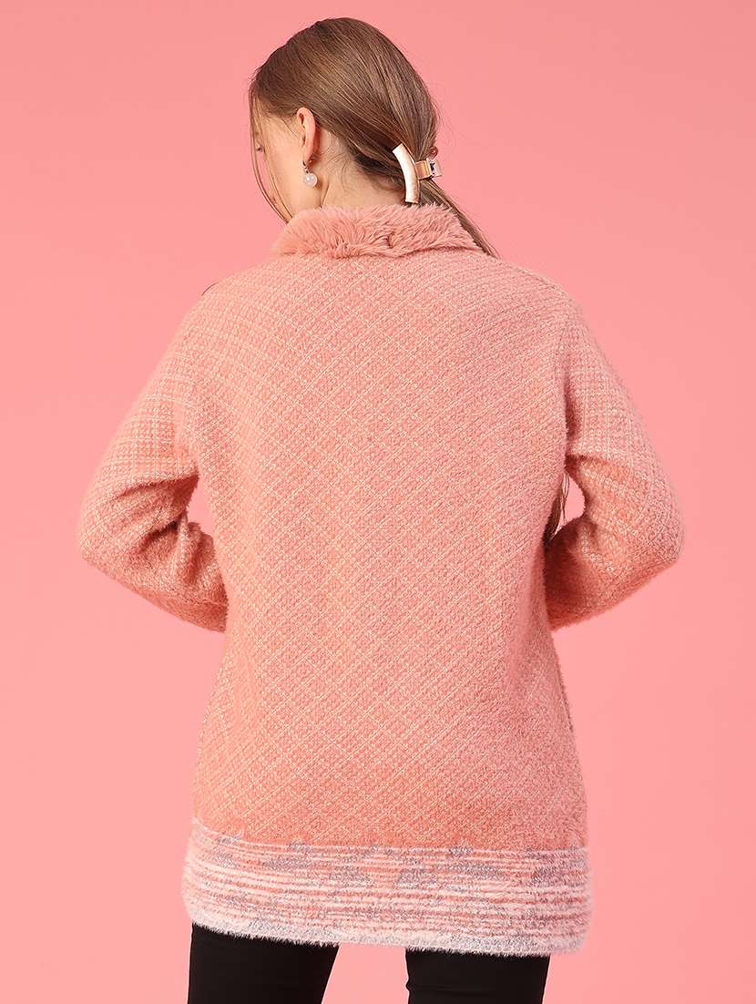 women self design long sleeve cardigan - 22102752 -  Standard Image - 4