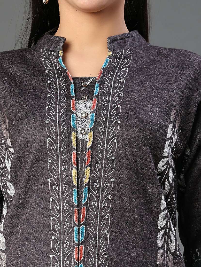 women printed long sleeve kurta and pant set - 22102833 -  Standard Image - 4