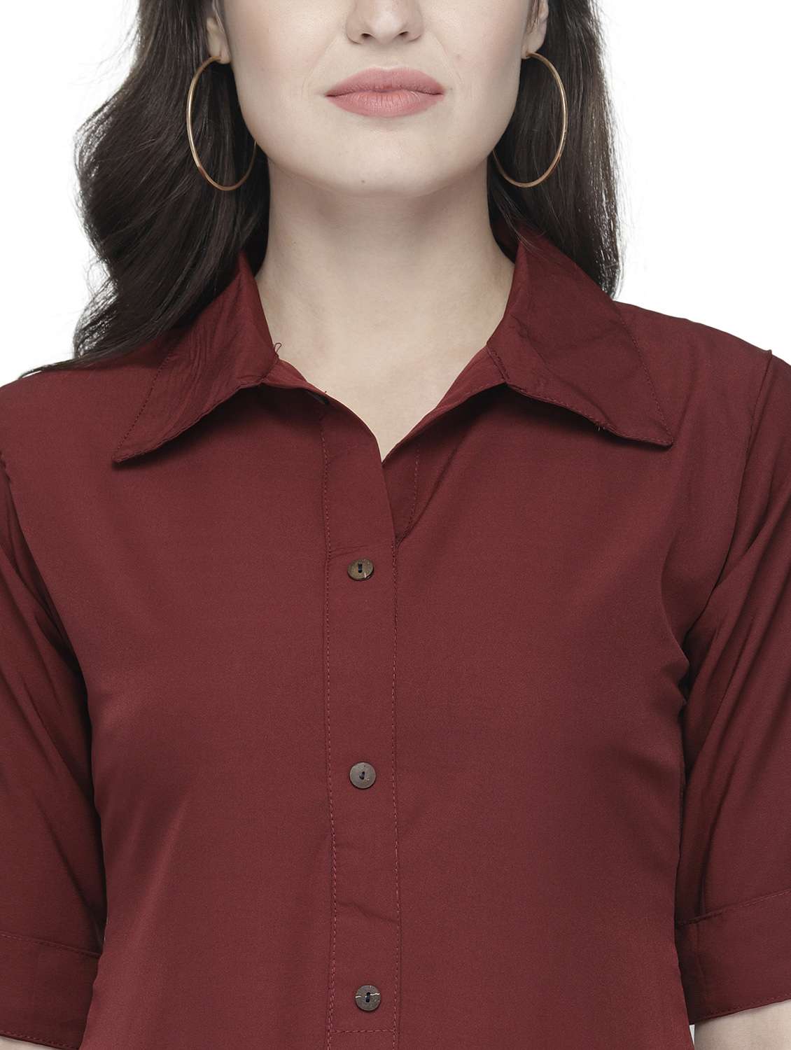 women solid short sleeve straight kurta - 22102972 -  Standard Image - 4