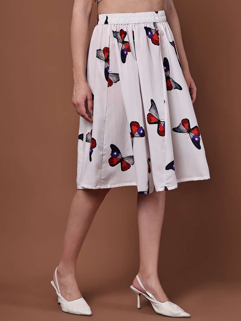 women pack of 2 printed high rise a-line skirt - 22103002 -  Standard Image - 1