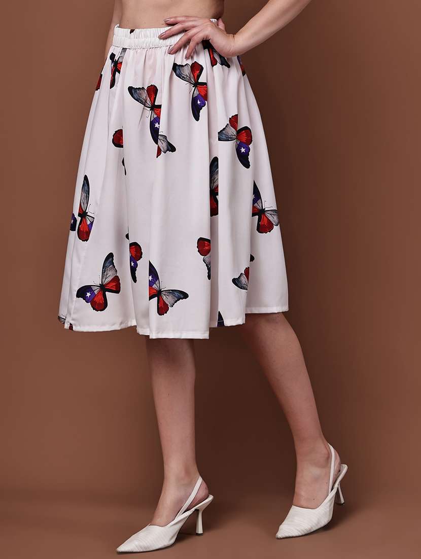 women pack of 2 printed high rise a-line skirt - 22103005 -  Standard Image - 1