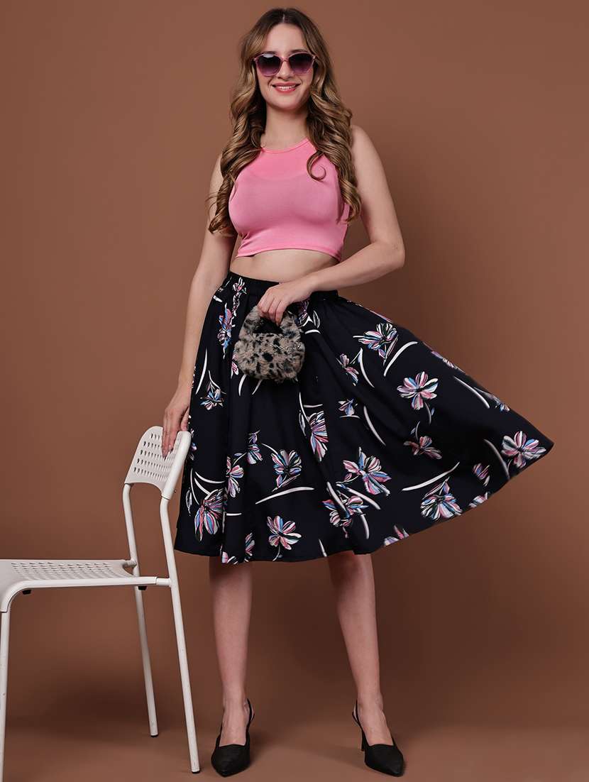 women pack of 2 printed high rise a-line skirt - 22103007 -  Standard Image - 4