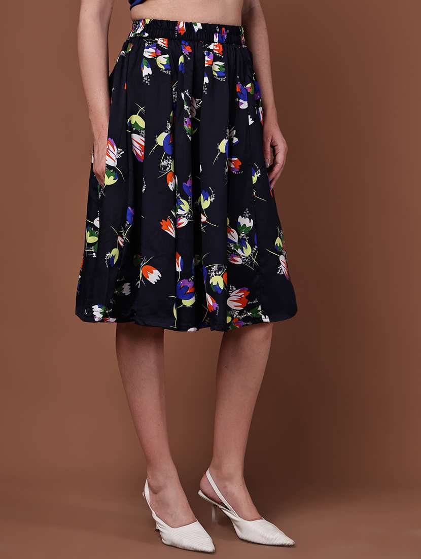 women pack of 2 printed high rise a-line skirt - 22103011 -  Standard Image - 1