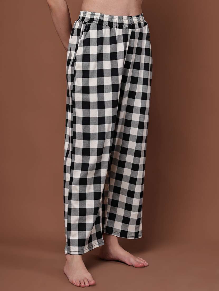 women pack of 2 printed mid rise loungewear pyjama - 22103016 - Standard Image - 1