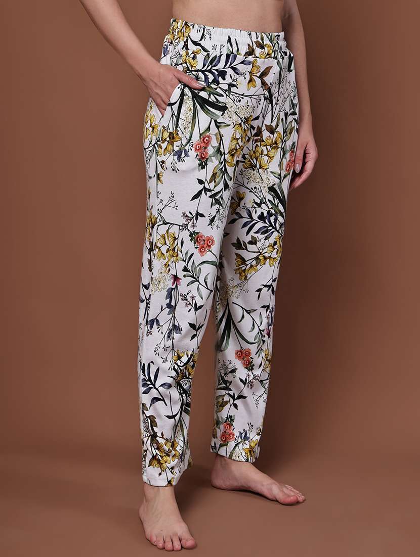 women pack of 2 printed mid rise loungewear pyjama - 22103019 -  Standard Image - 1