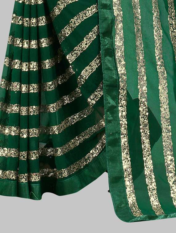 women solid with work embellished saree with blouse - 22103184 - Standard Image - 4