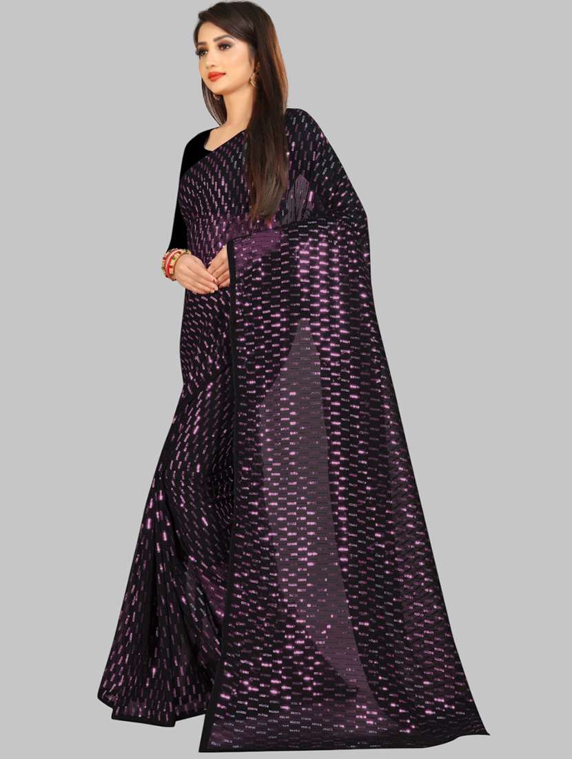 women solid with work embellished saree with blouse - 22103191 -  Standard Image - 1