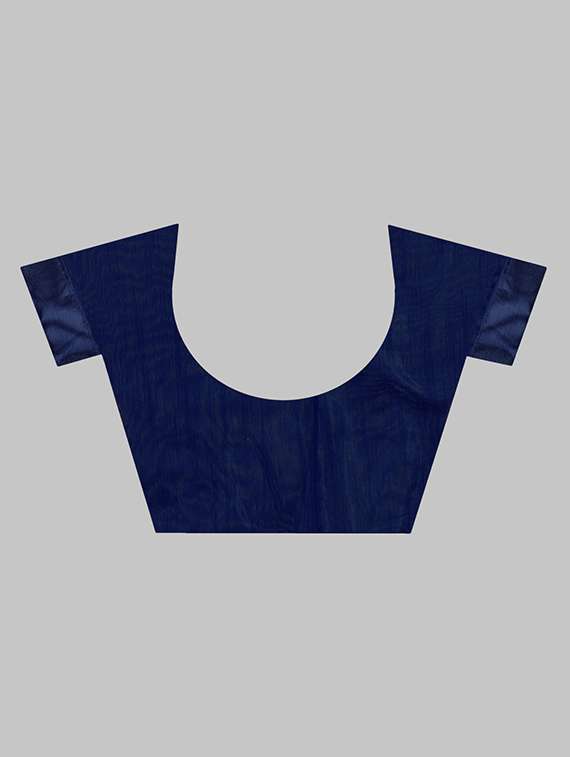 women solid with work embellished saree with blouse - 22103229 - Standard Image - 4