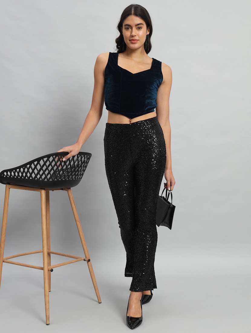 women solid sleeveless stitched blouse - 22103285 -  Standard Image - 4