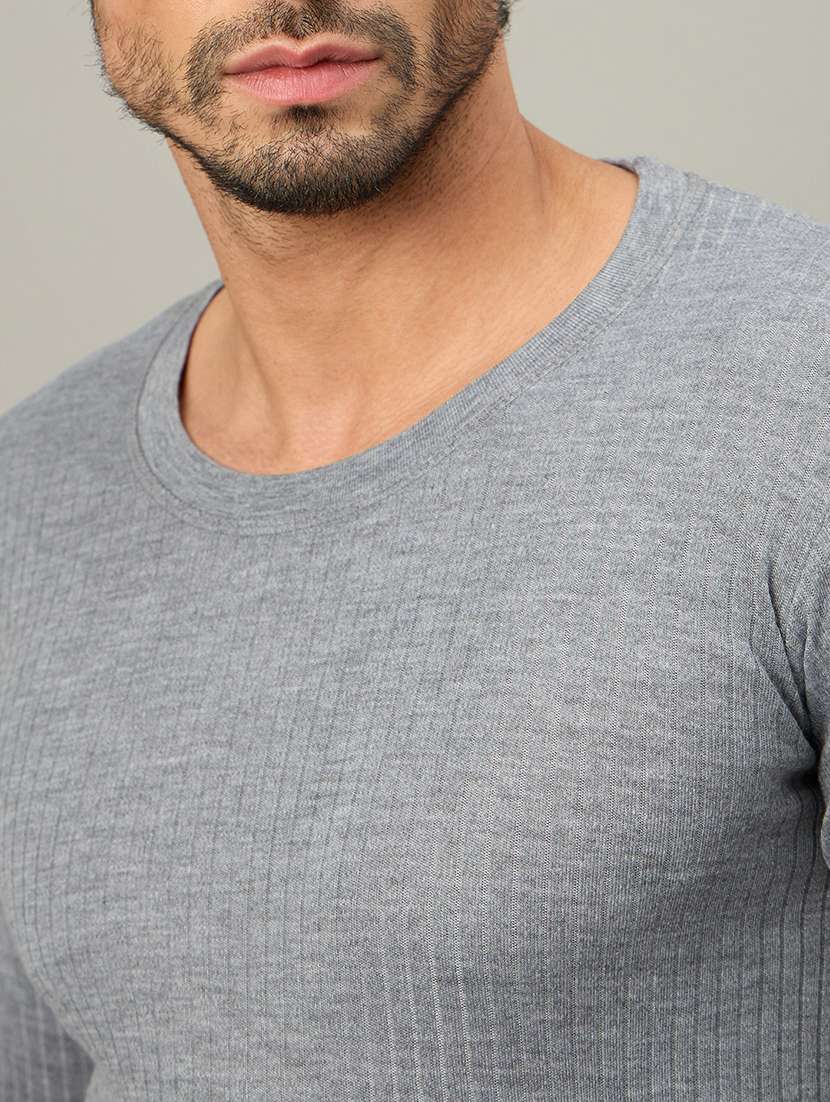 men solid full sleeve thermal set - 22103288 -  Standard Image - 4