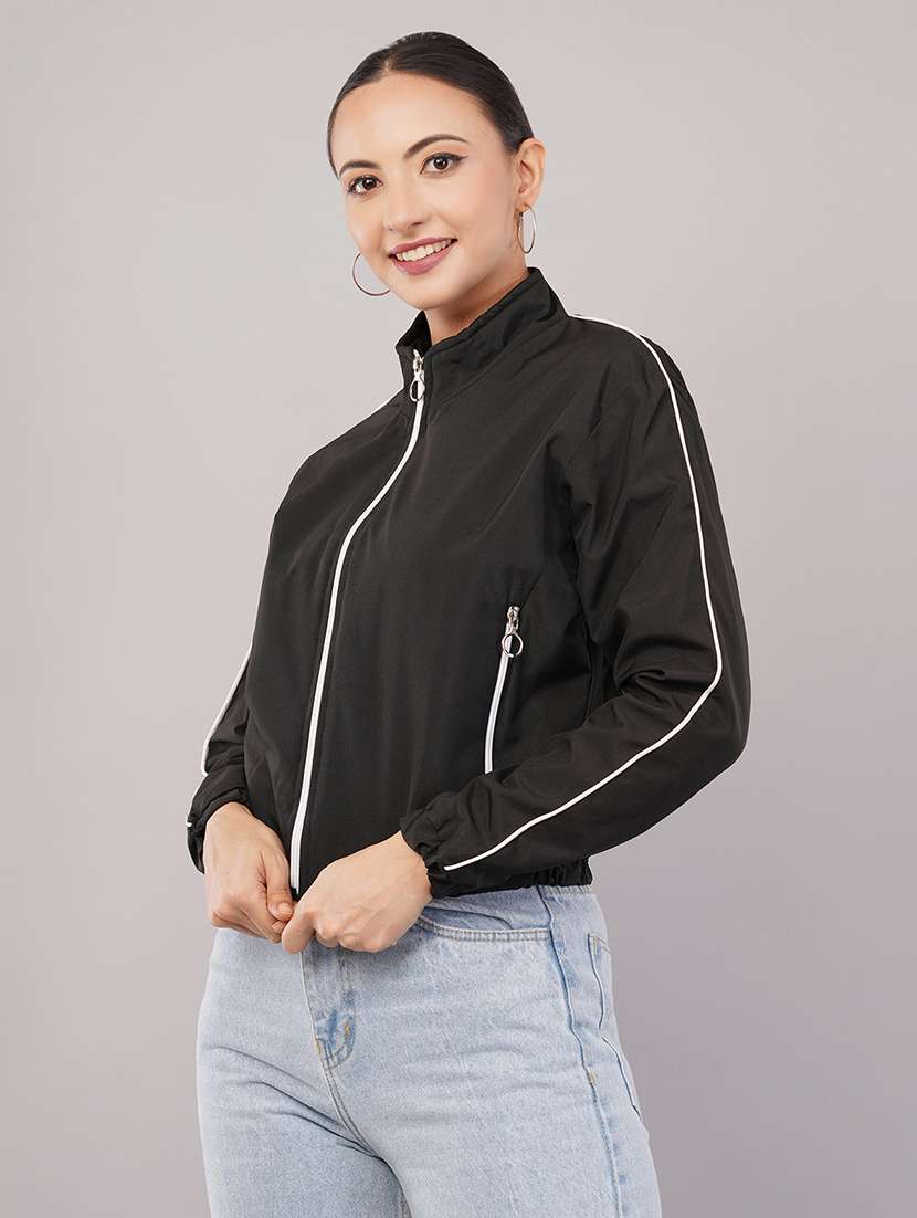 women tapered long sleeve regular jacket - 22103503 -  Standard Image - 1