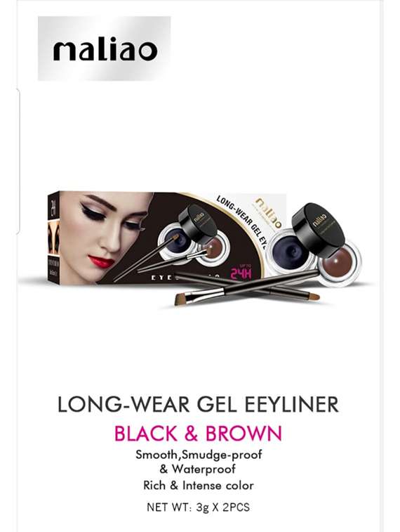 maliao professional long wear black and brown gel eyeliner m71 - 6 g - 22105369 -  Standard Image - 1