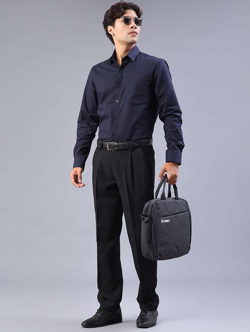 men solid long sleeve regualr fit formal shirt - 22105371 -  Standard Image - 4