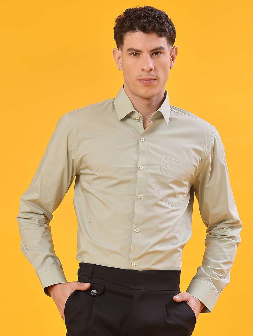 men solid long sleeve regualr fit formal shirt - 22105373 -  Standard Image - 1