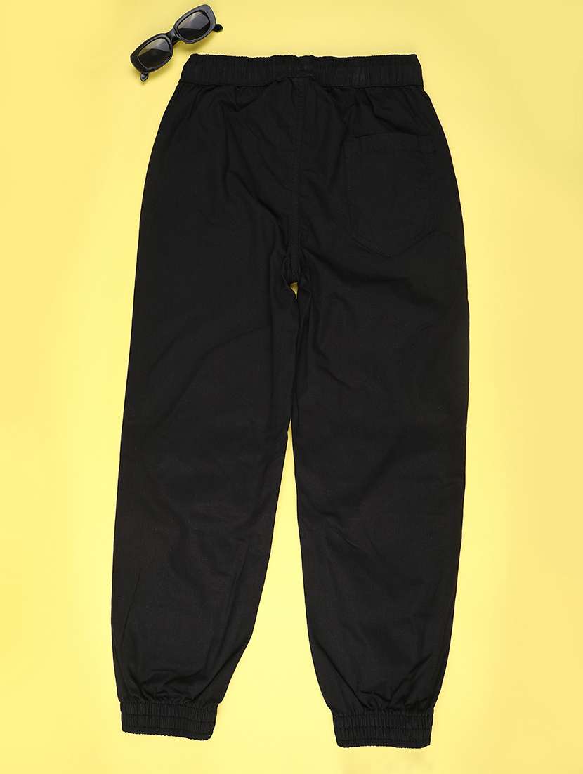boys solid mid rise jogger - 22105381 -  Standard Image - 1