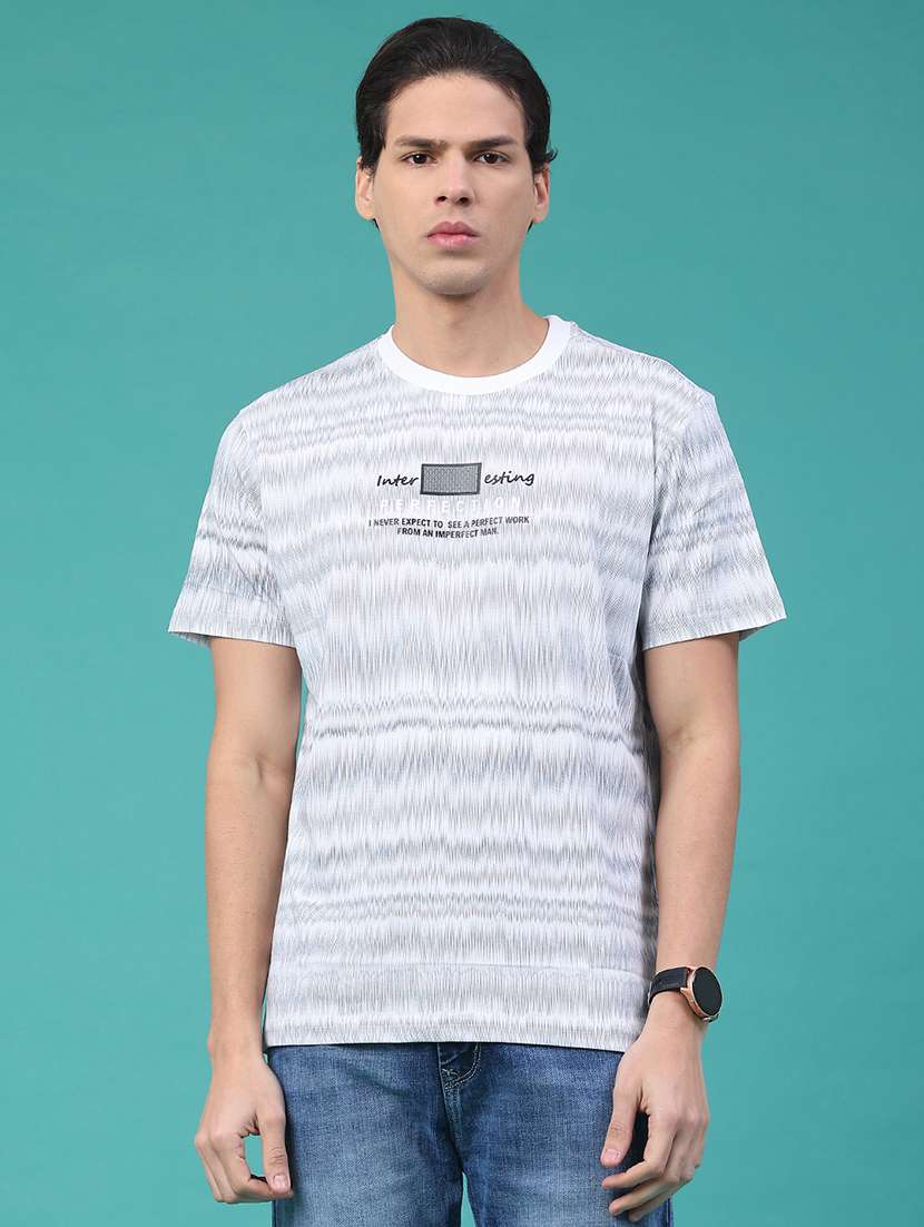 men printed short sleeve regular fit t-shirt - 22105412 -  Standard Image - 1