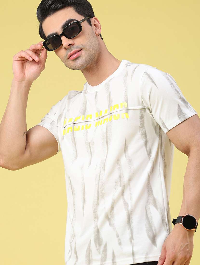 men printed short sleeve slim fit t-shirt