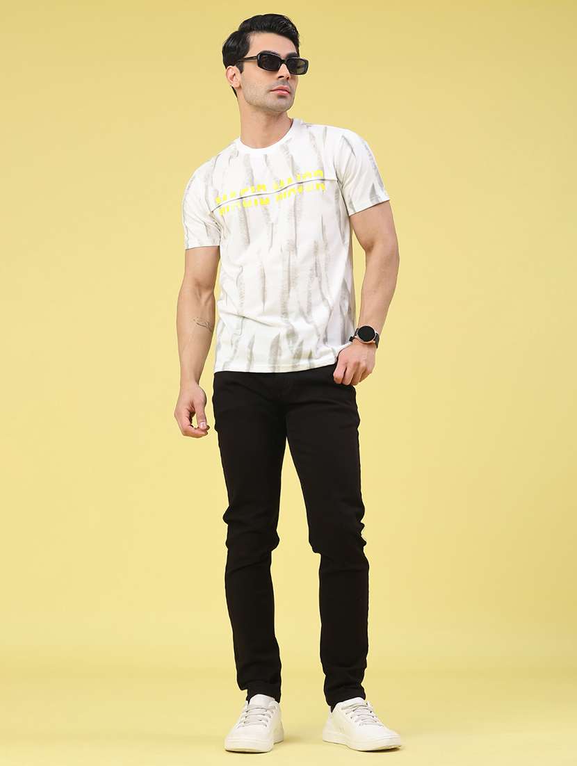 men printed short sleeve slim fit t-shirt - 22105413 -  Standard Image - 4