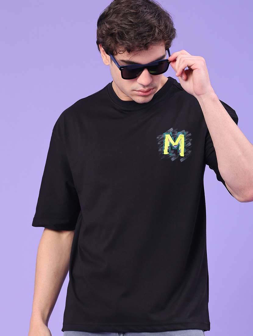 men typographic short sleeve loose fit t-shirt - 22105416 -  Standard Image - 1