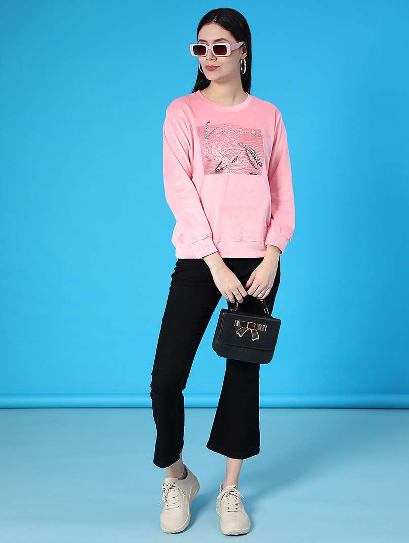 women printed long sleeve sweatshirt - 22105421 -  Standard Image - 4