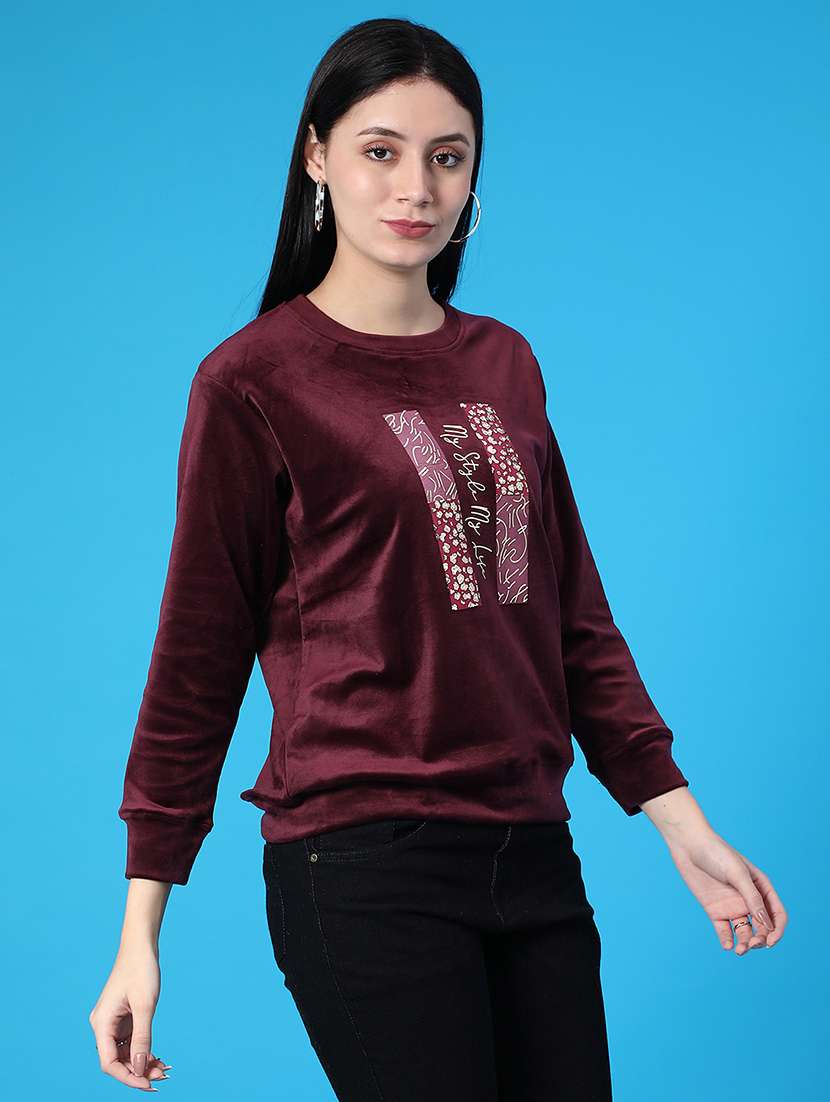 women printed long sleeve sweatshirt - 22105422 -  Standard Image - 1