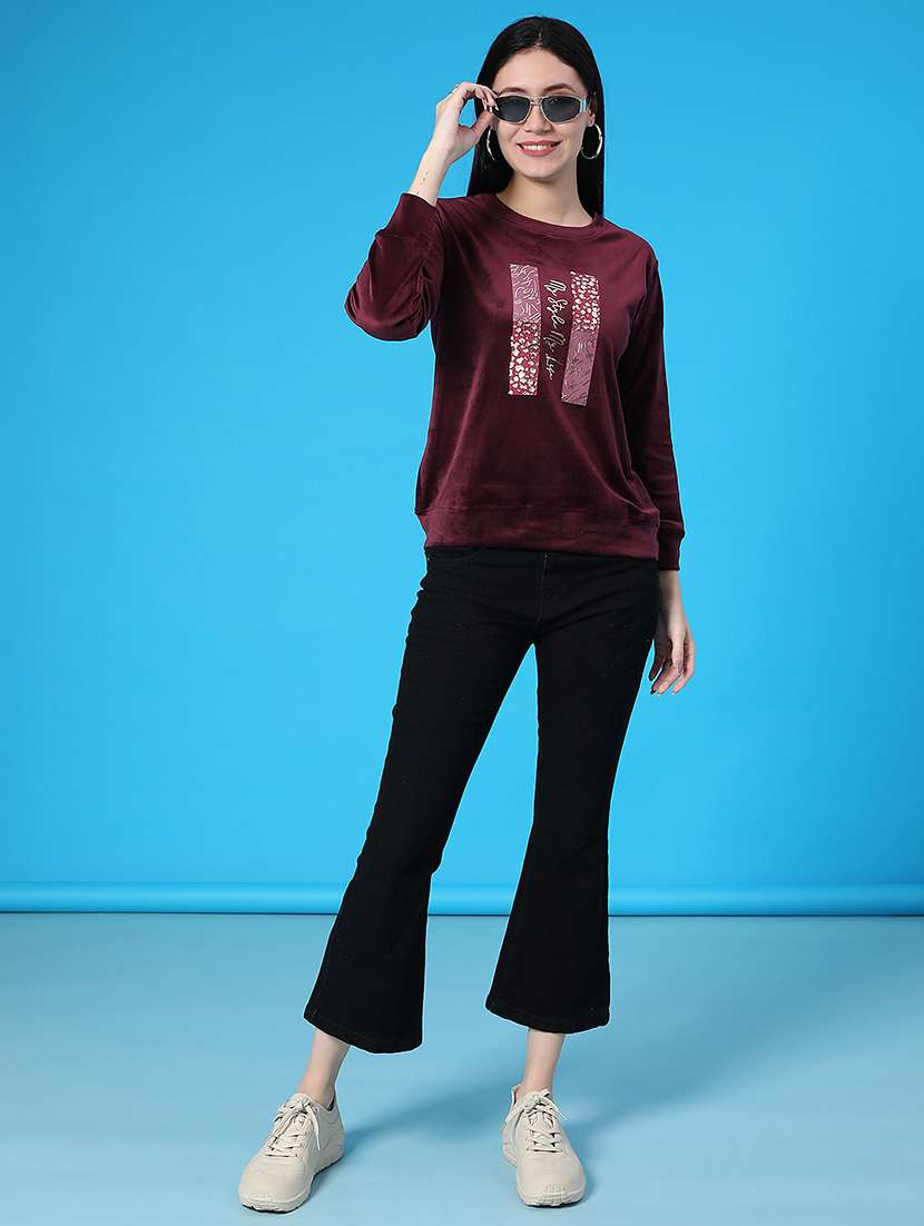 women printed long sleeve sweatshirt - 22105422 -  Standard Image - 4