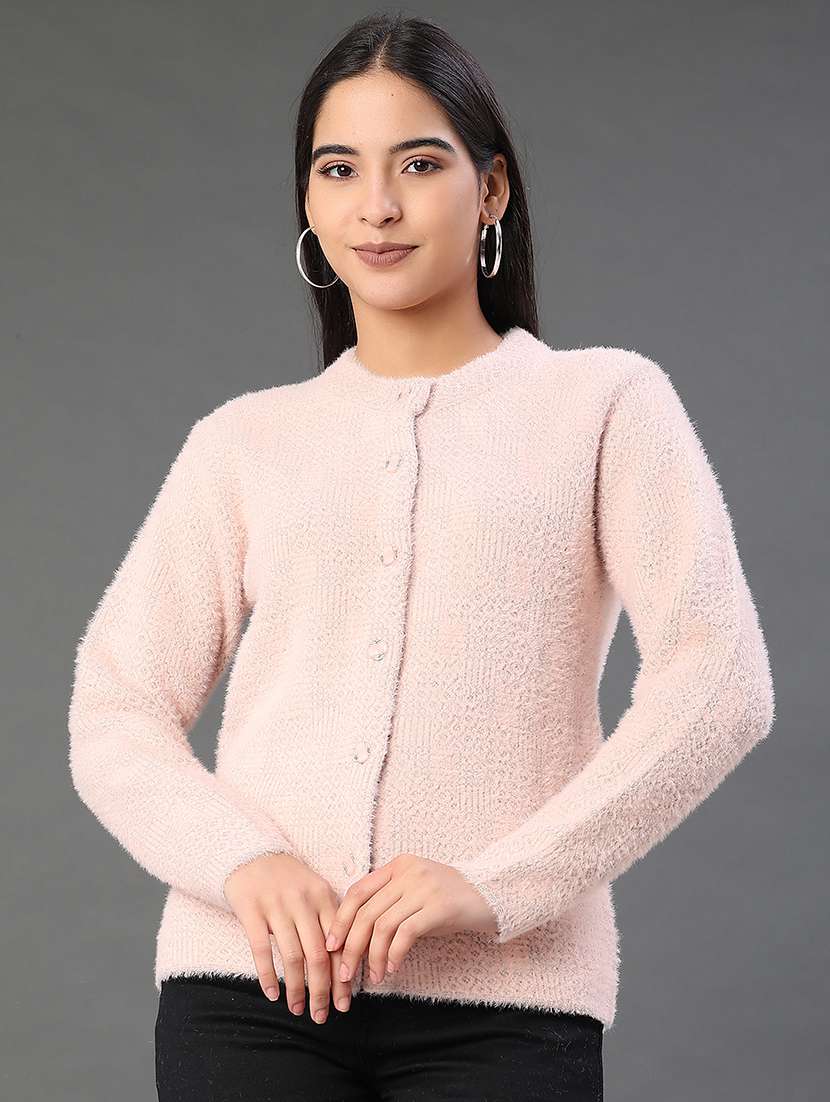 women self design long sleeve cardigan - 22105451 -  Standard Image - 1