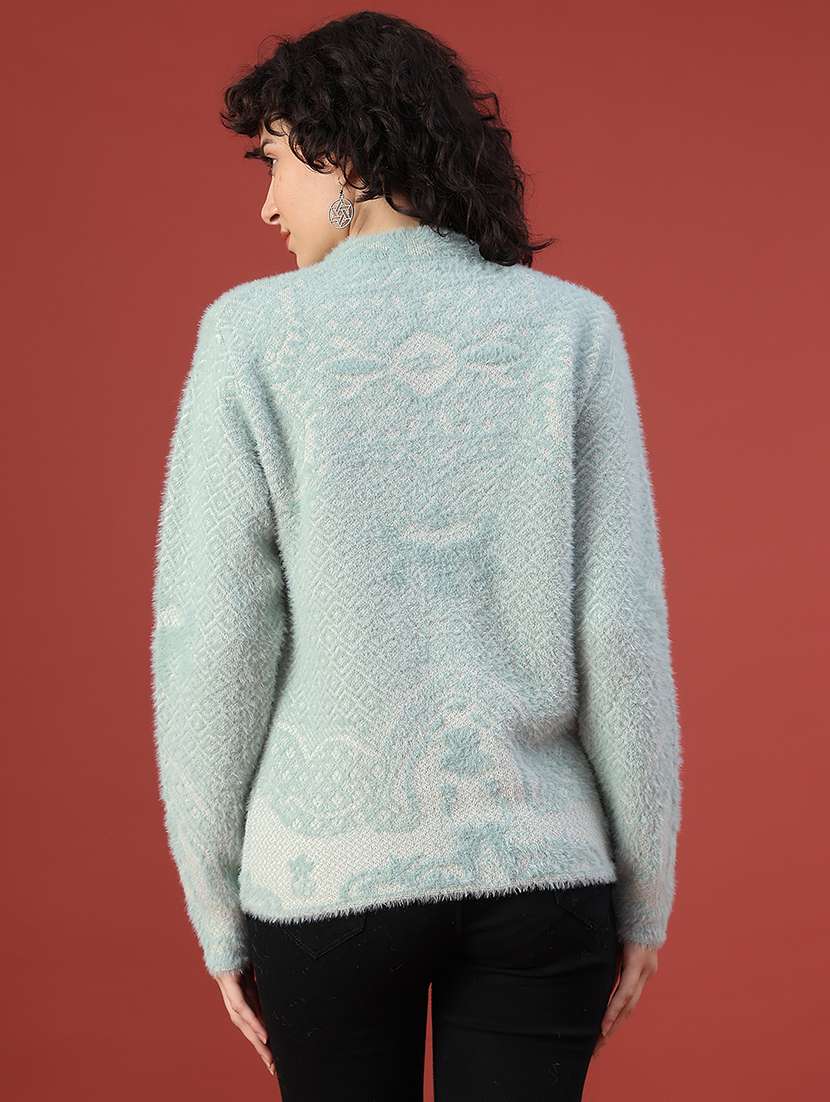 women self design long sleeve cardigan - 22105454 -  Standard Image - 4