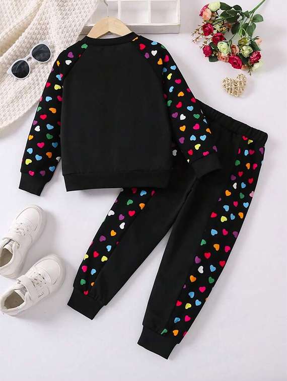 girls printed active wear co-ord set - 22105488 - Standard Image - 1