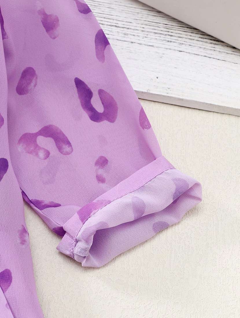 girls printed shirt and short co-ord set - 22105489 - Standard Image - 4