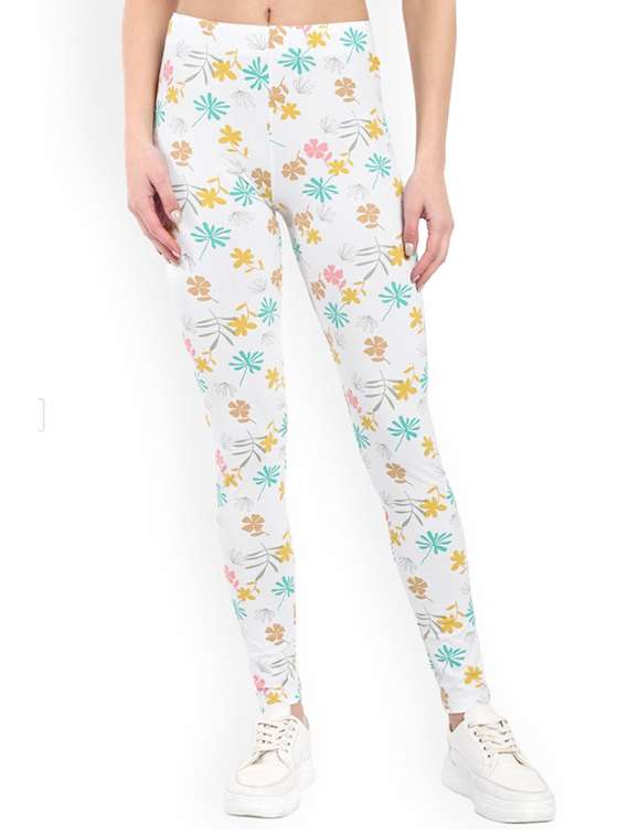 women printed mid rise legging