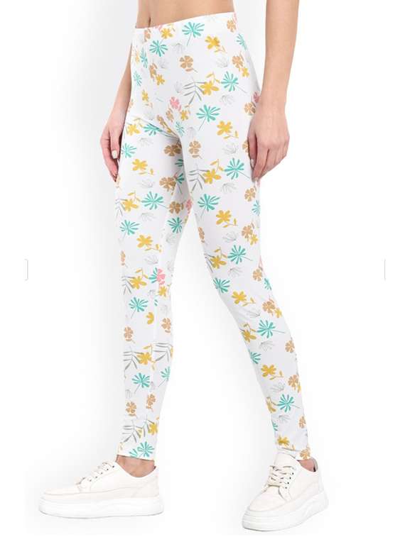 women printed mid rise legging - 22105530 -  Standard Image - 1