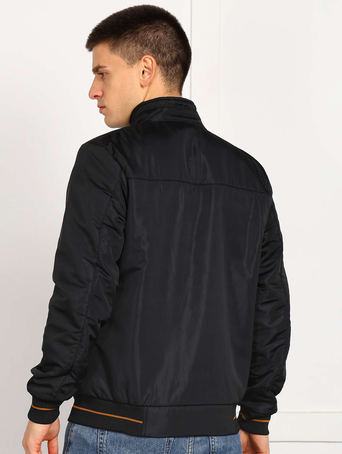 men solid long sleeve puffer jacket - 22105545 -  Standard Image - 1